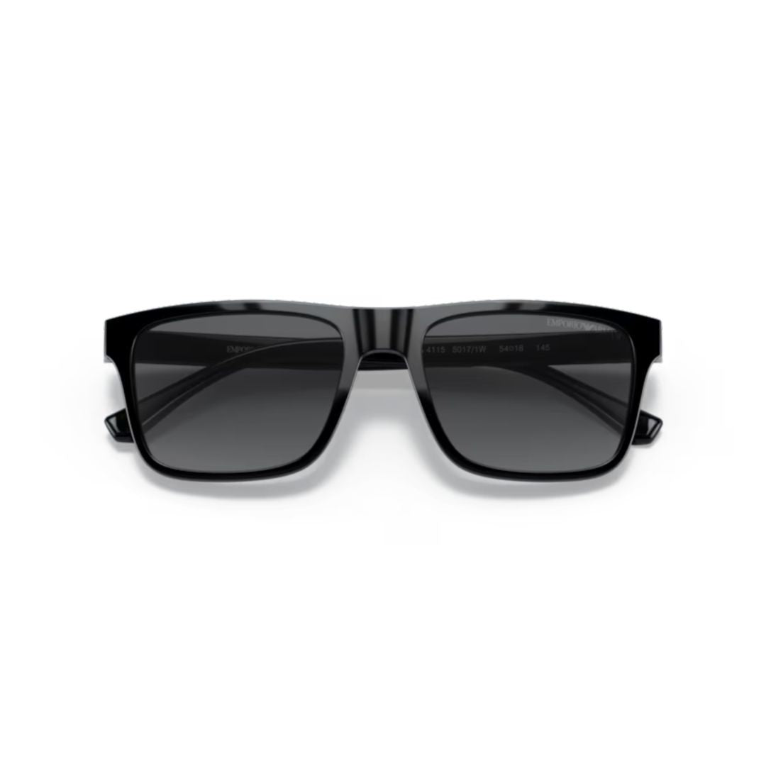 Emporio Armani 0Ea4115 Rectangular Eyeglasses And Sunglasses With Black Frame
