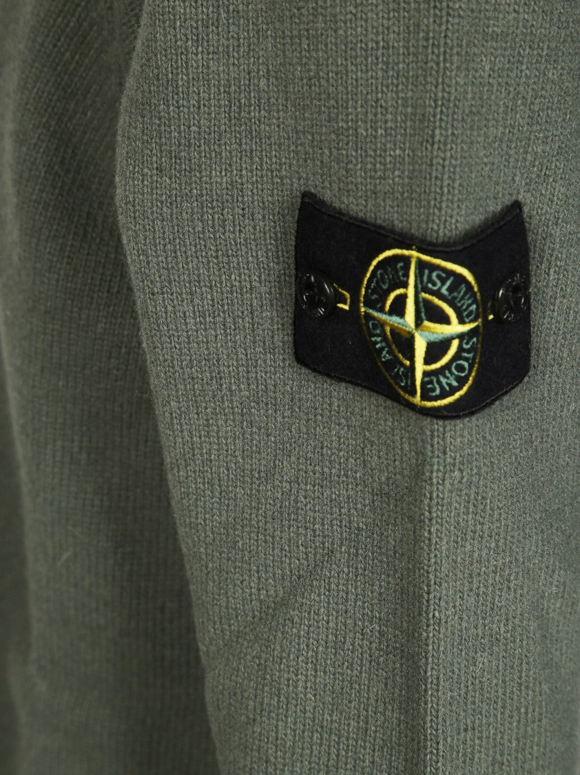 Stone Island Classic Crew Neck Sweater With Ribbed Detailing