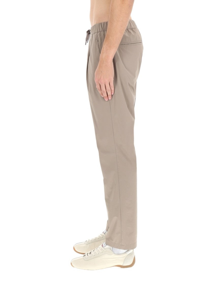 Herno Neutrals Drawstring Elastic Waistband Polyamide Straight-Leg Pants