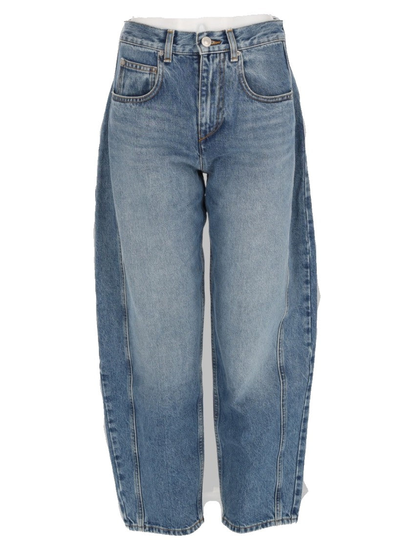 Isabel Marant Blue Relaxed Tapered-Leg Denim Jeans