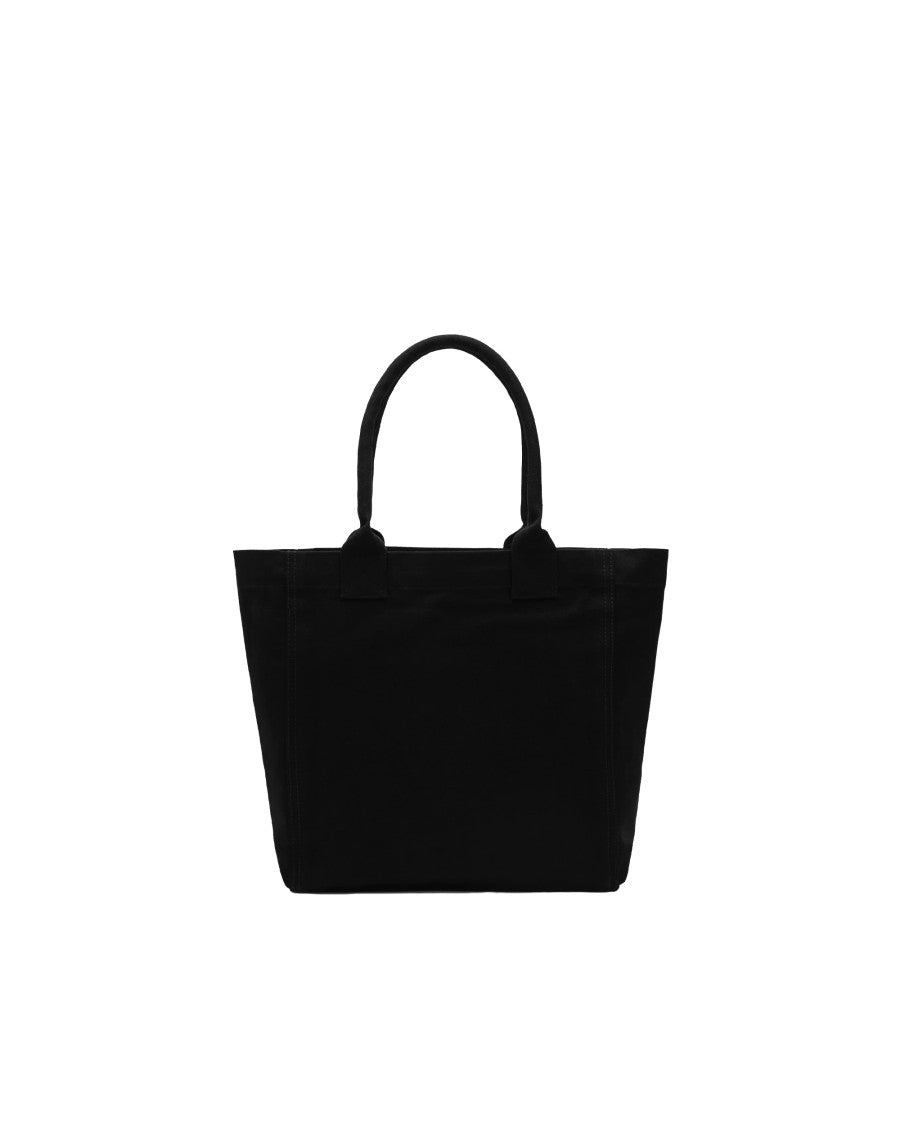 Isabel Marant Faded Black Cotton Logo Tote Bag
