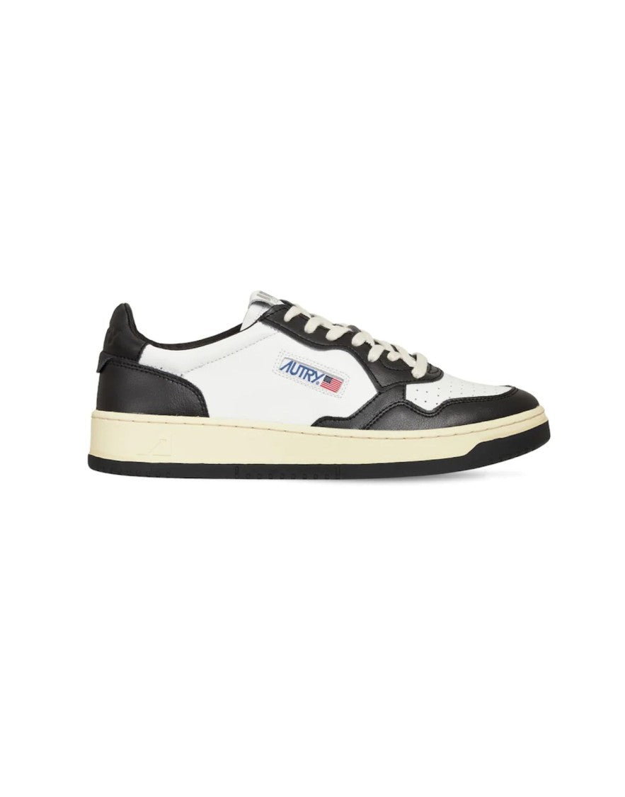 Autry White Leather Color Block Medalist Sneakers