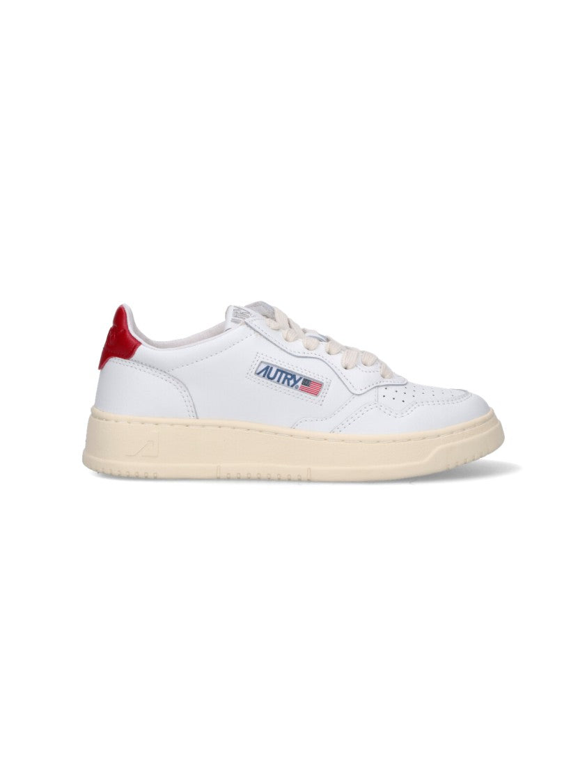 Autry Medalist' Low-Top Sneakers In White Leather