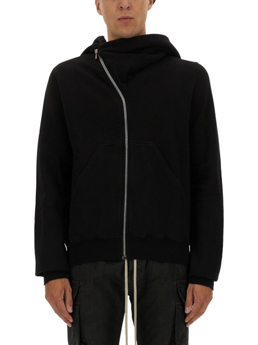 Drkshdw By Rick Owens Asymmetrical Zipper Sweatshirt
