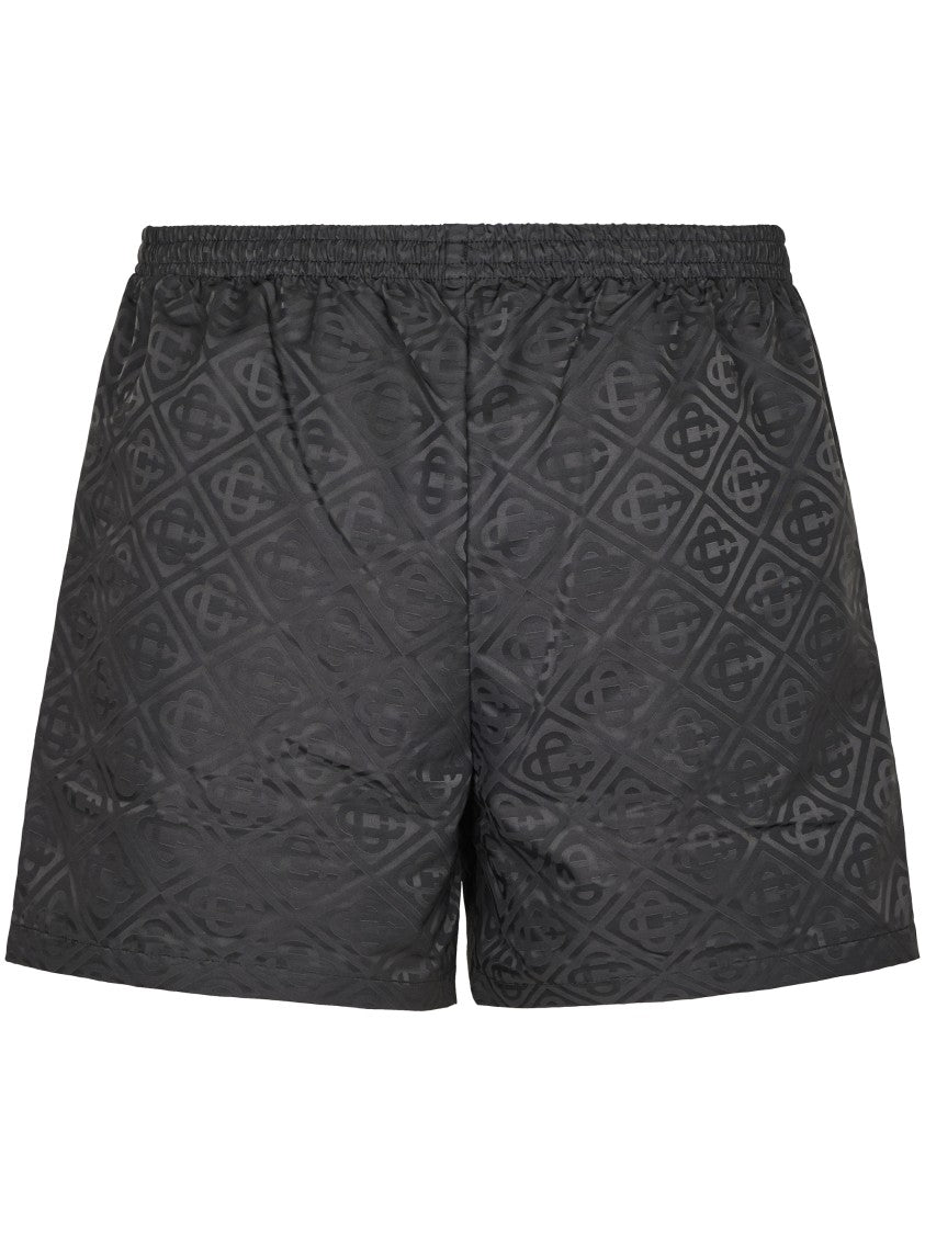 Casablanca Jacquard Swim Shorts With Geometric Pattern
