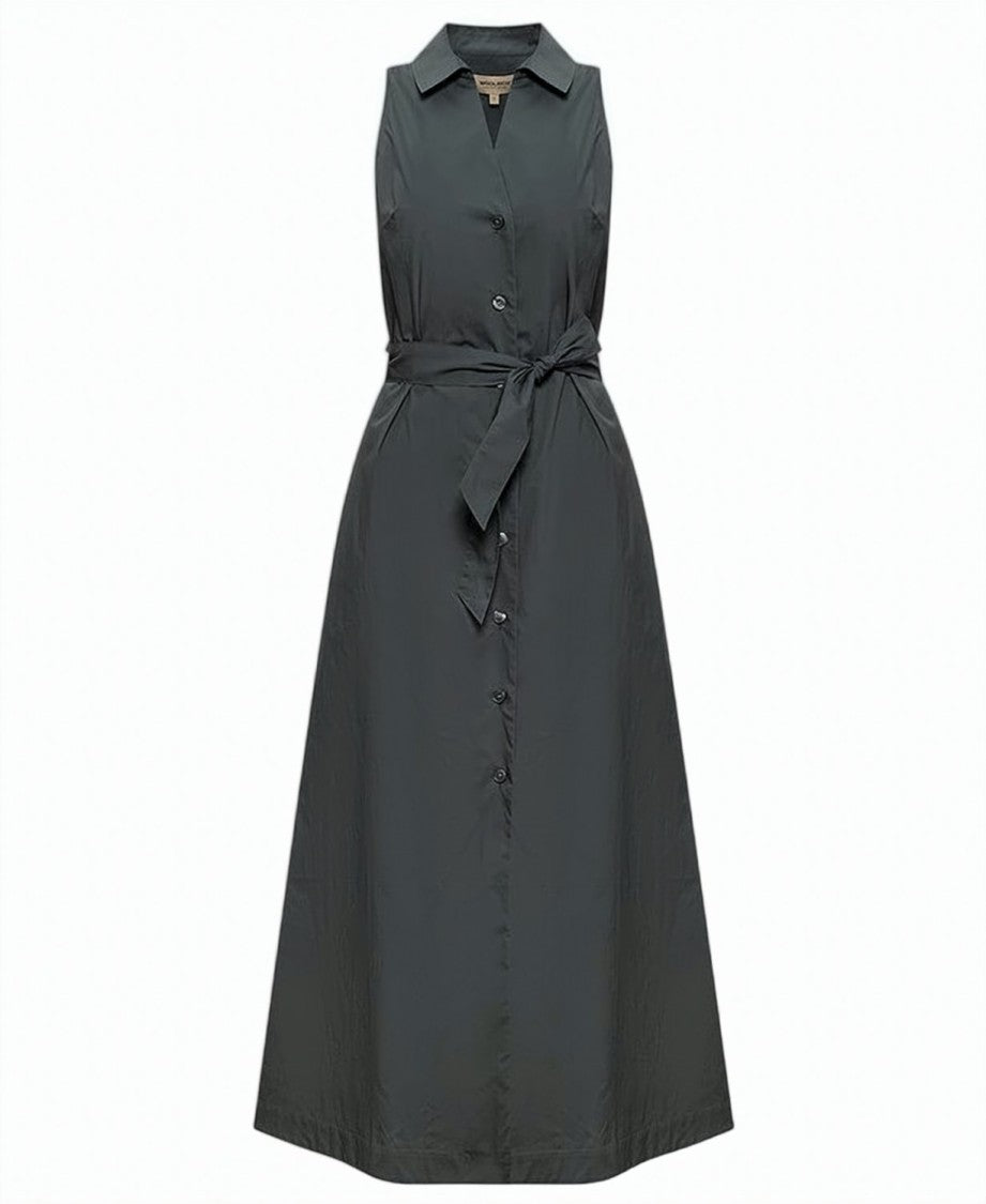 Woolrich Midi Shirt Collar Belted Dress