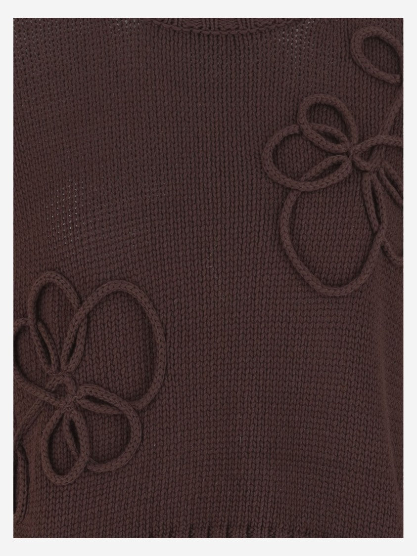 Bruno Manetti Cotton Blend Pullover With Embroidery