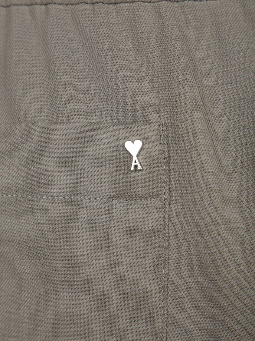 Ami Grey Trousers In Virgin Wool