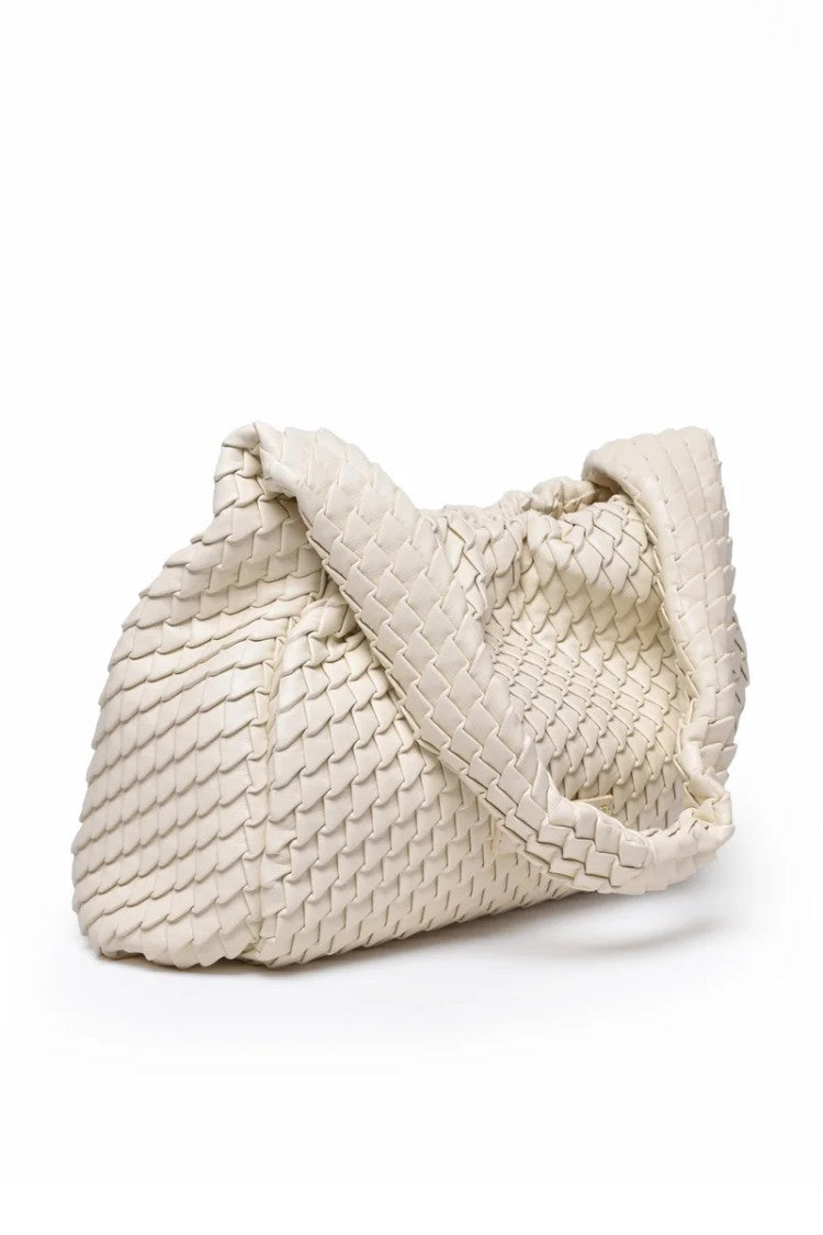 Ermanno Firenze Teagan Hobo Crossbody Bag - White