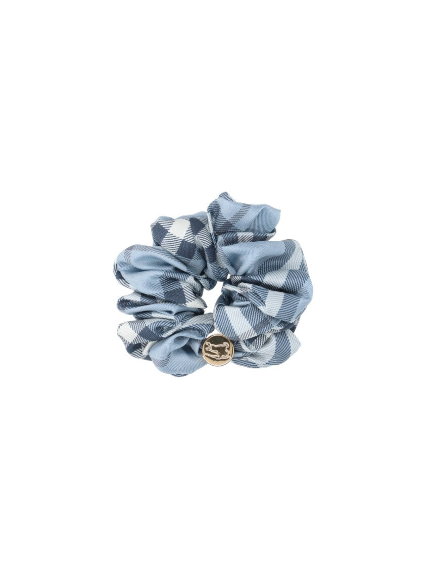 Burberry "Check" Scrunchie – Blue