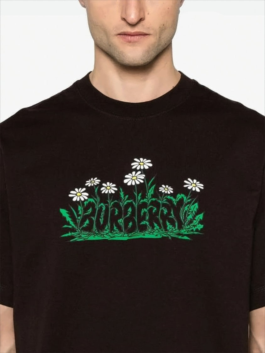 Burberry Short-Sleeved T-Shirt With Graphic Foliage Design