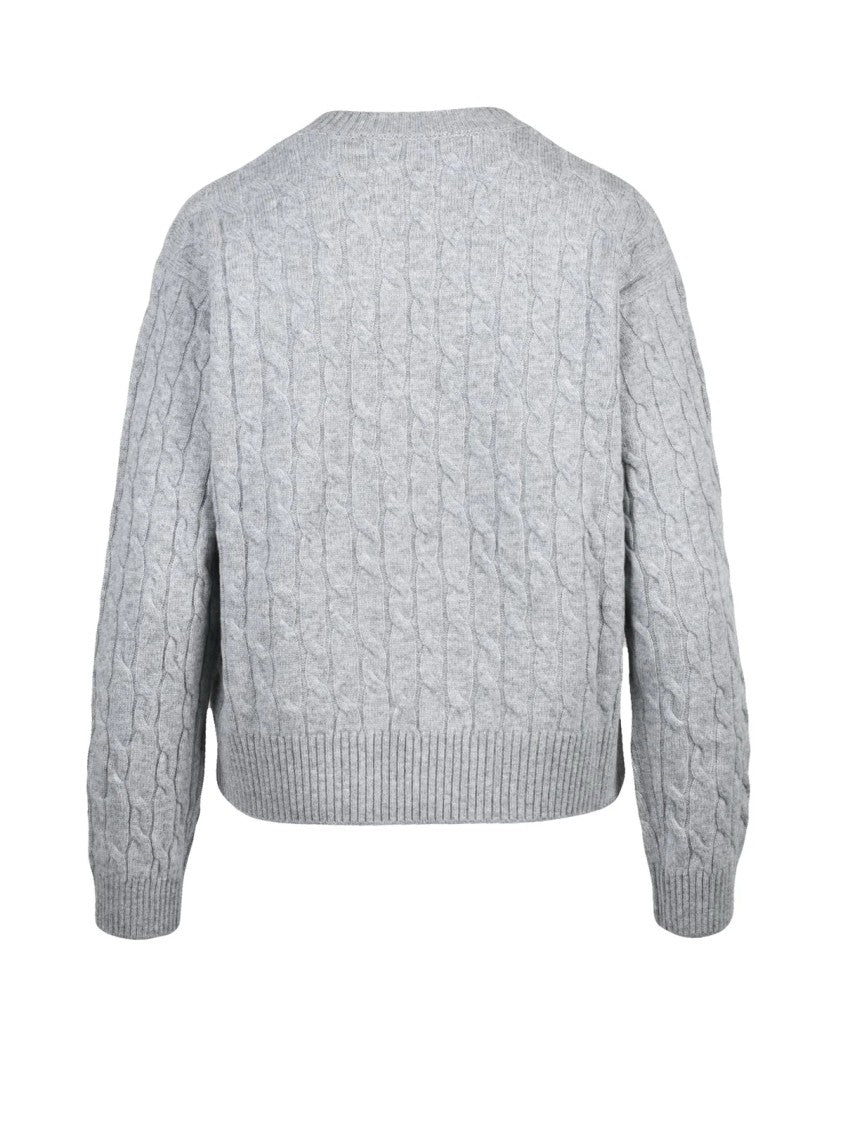 Ballantyne Cable Knit Pullover Sweater With Classic Crewneck Design