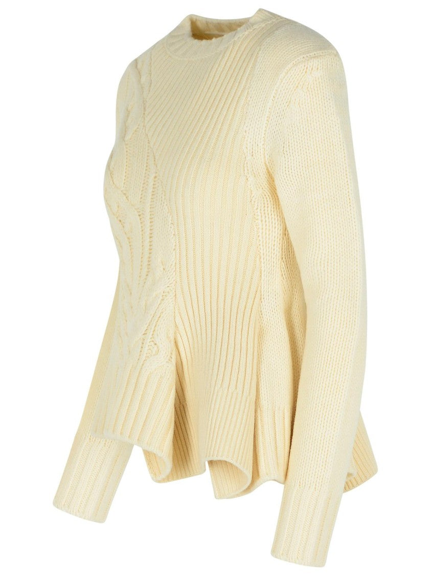 Sacai Ivory Wool Sweater