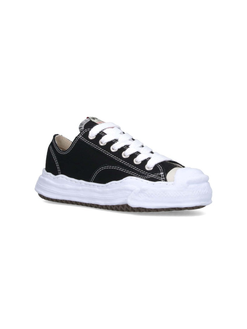 Maison Mihara Yasuhiro Black Hank Og Contrasting Stitching Sneakers