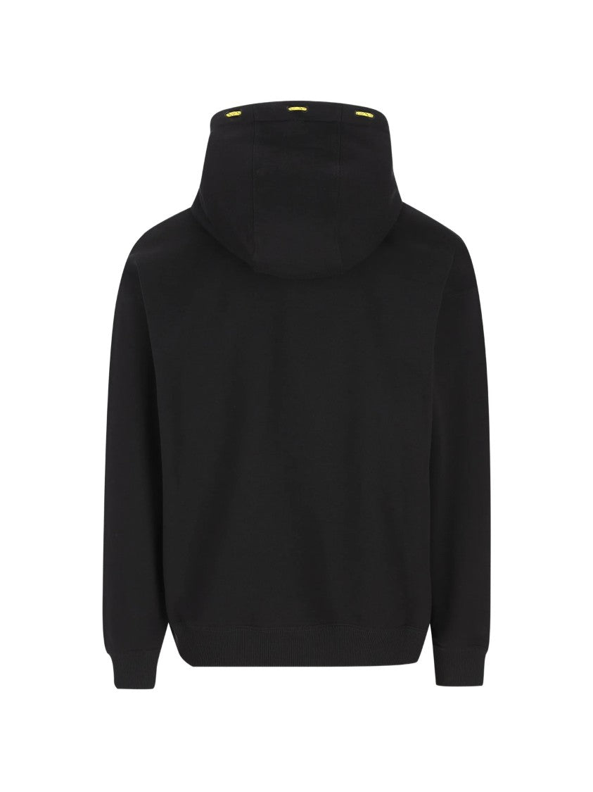 Fendi Ff Black Hoodie Yellow Drawstring Hoodies