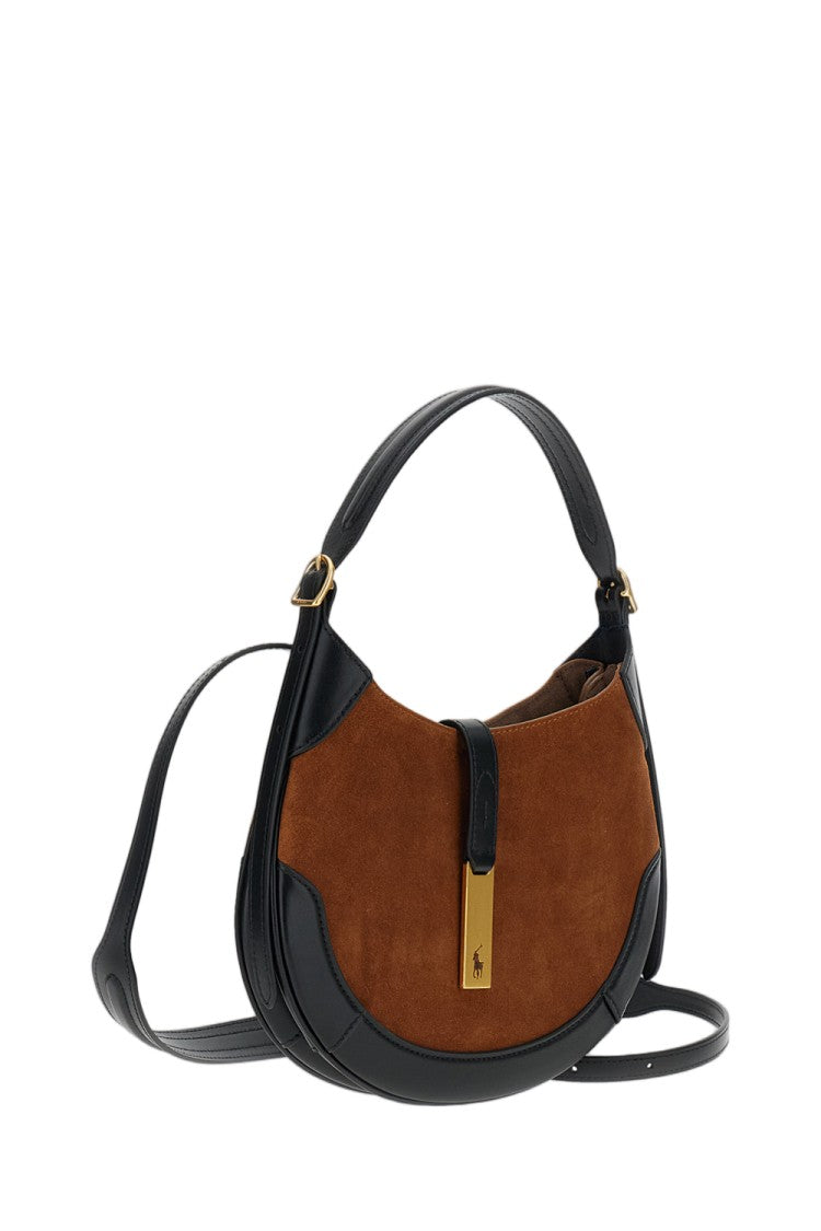 Polo Ralph Lauren Brown Black Polo Id Small Shoulder Bag