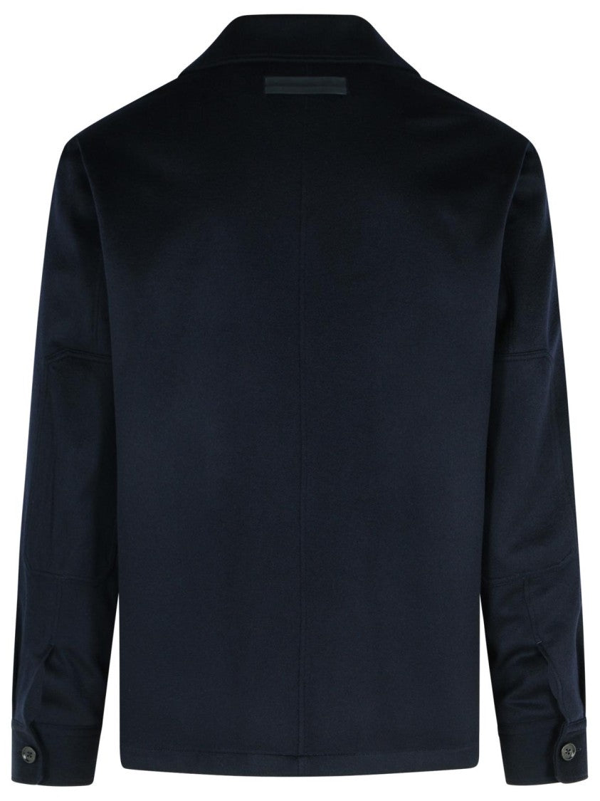 Zegna 'Oasi' Night Blue Cashmere Shirt
