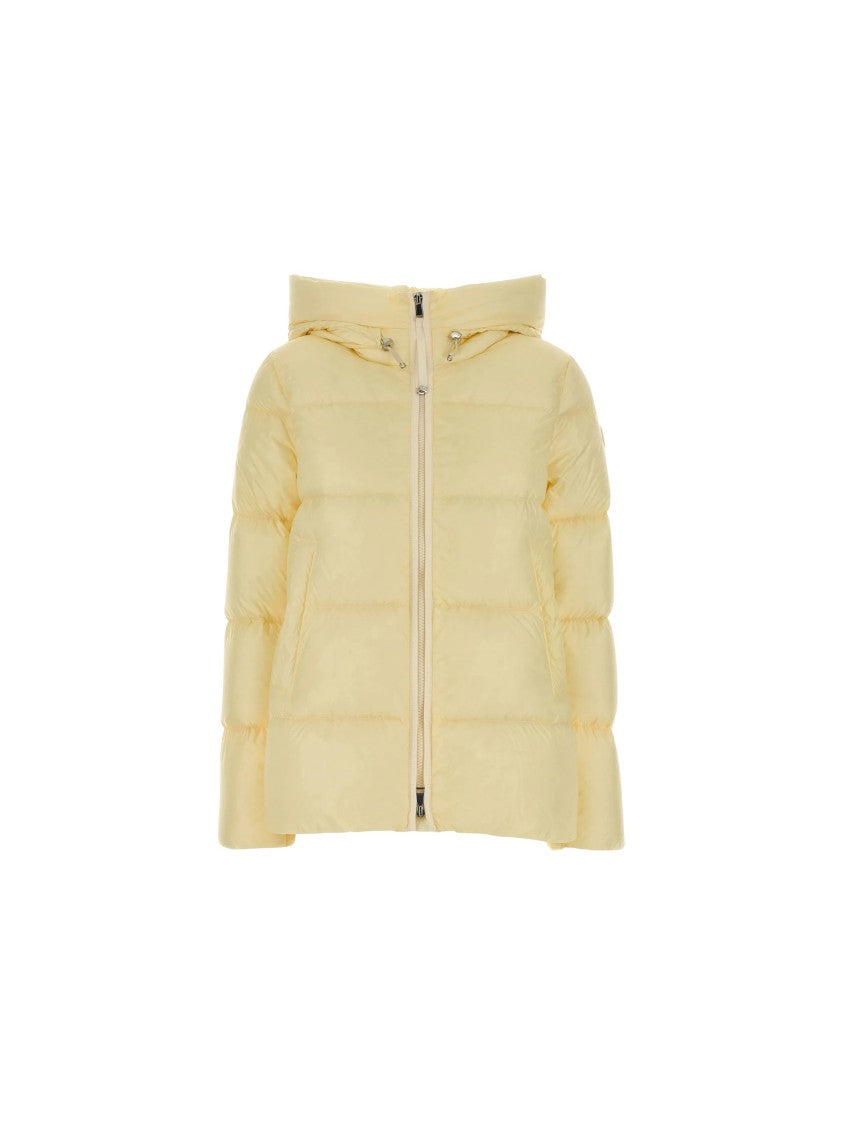 Moncler Short Quilted Parka With Adjustable Hood And Boxy Silhouette