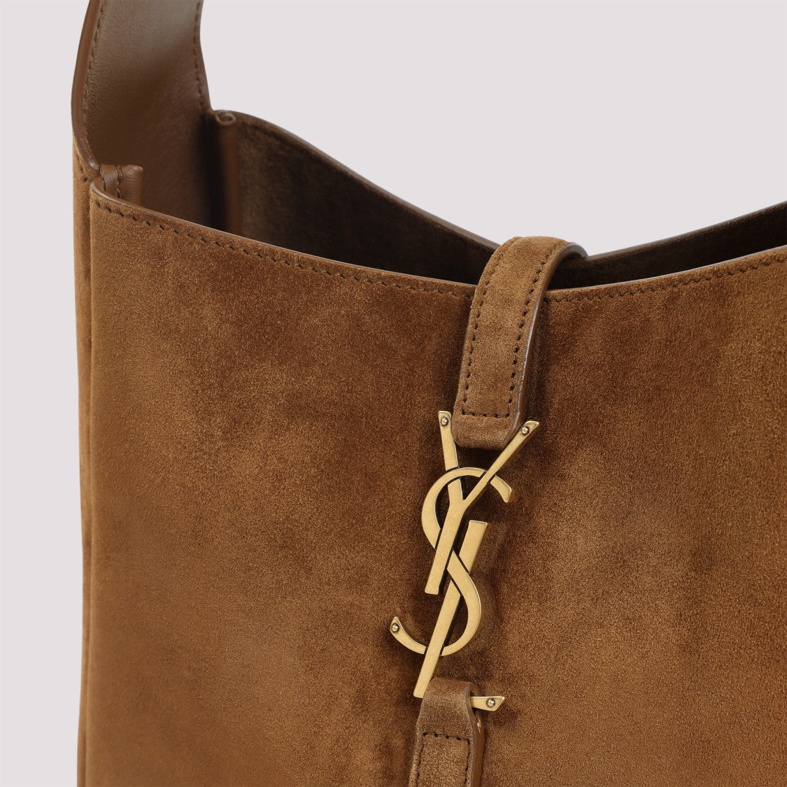 Saint Laurent Orange Suede Shoulder Bag