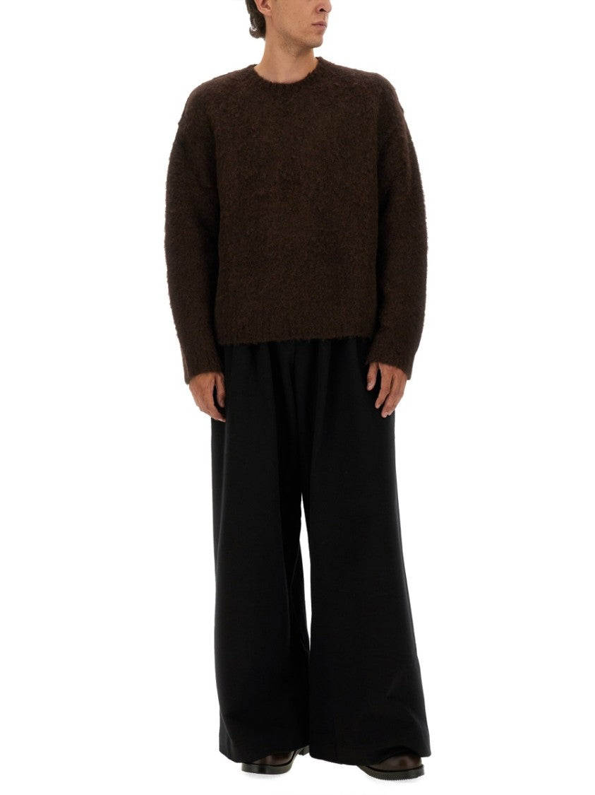 Uma Wang Boxy Brown Alpaca Blend Sweater