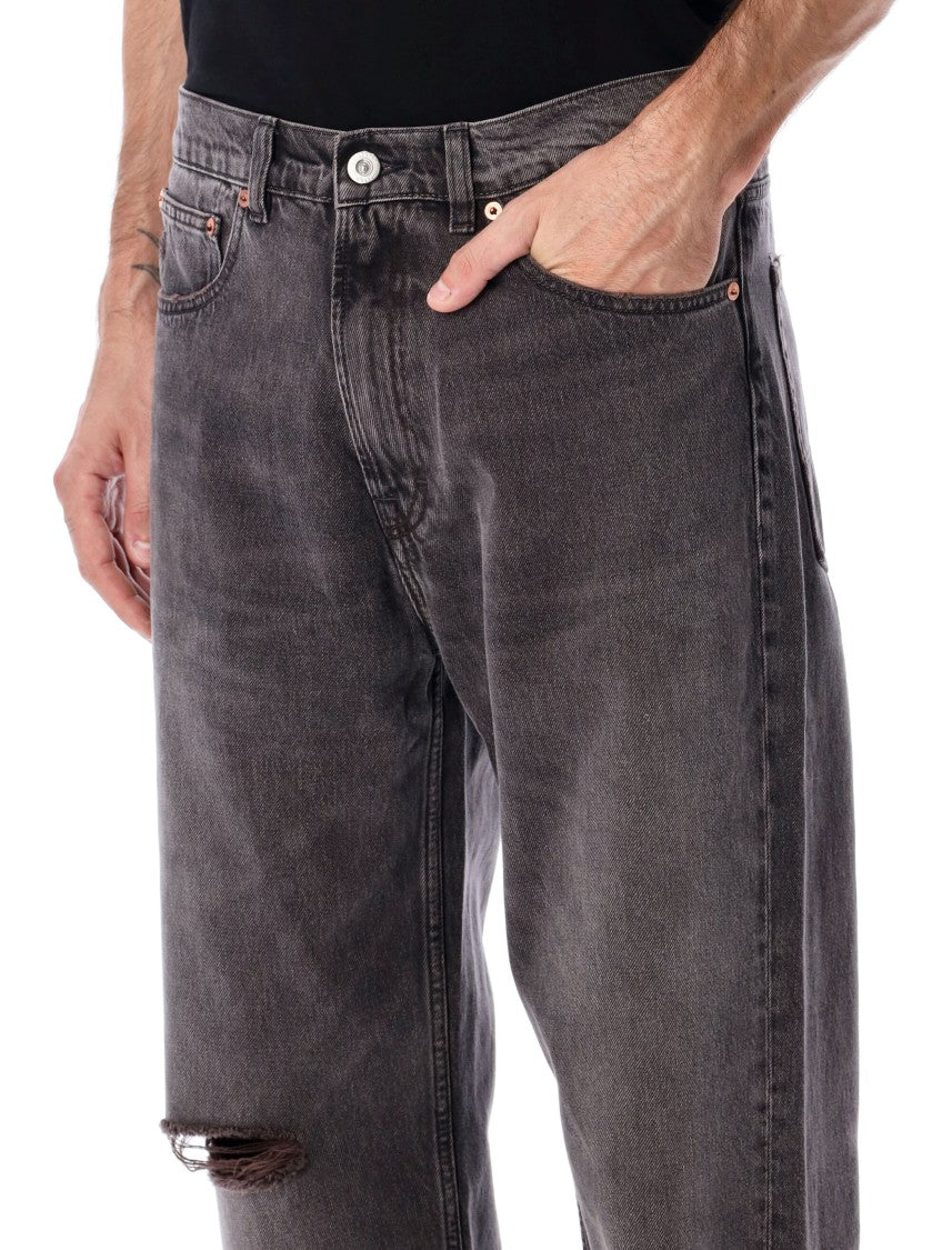 Our Legacy Relaxed Fit Wide Leg Denim Jeans