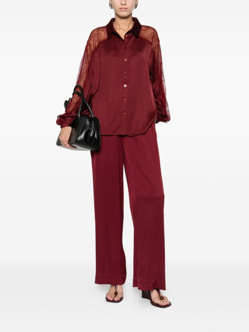 Twinset U&B Structured Red Shirt With Classic Design