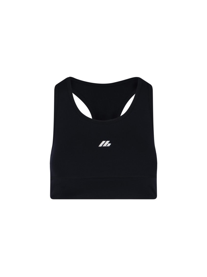 Balenciaga "Activewear" Crop Sport Top – Black