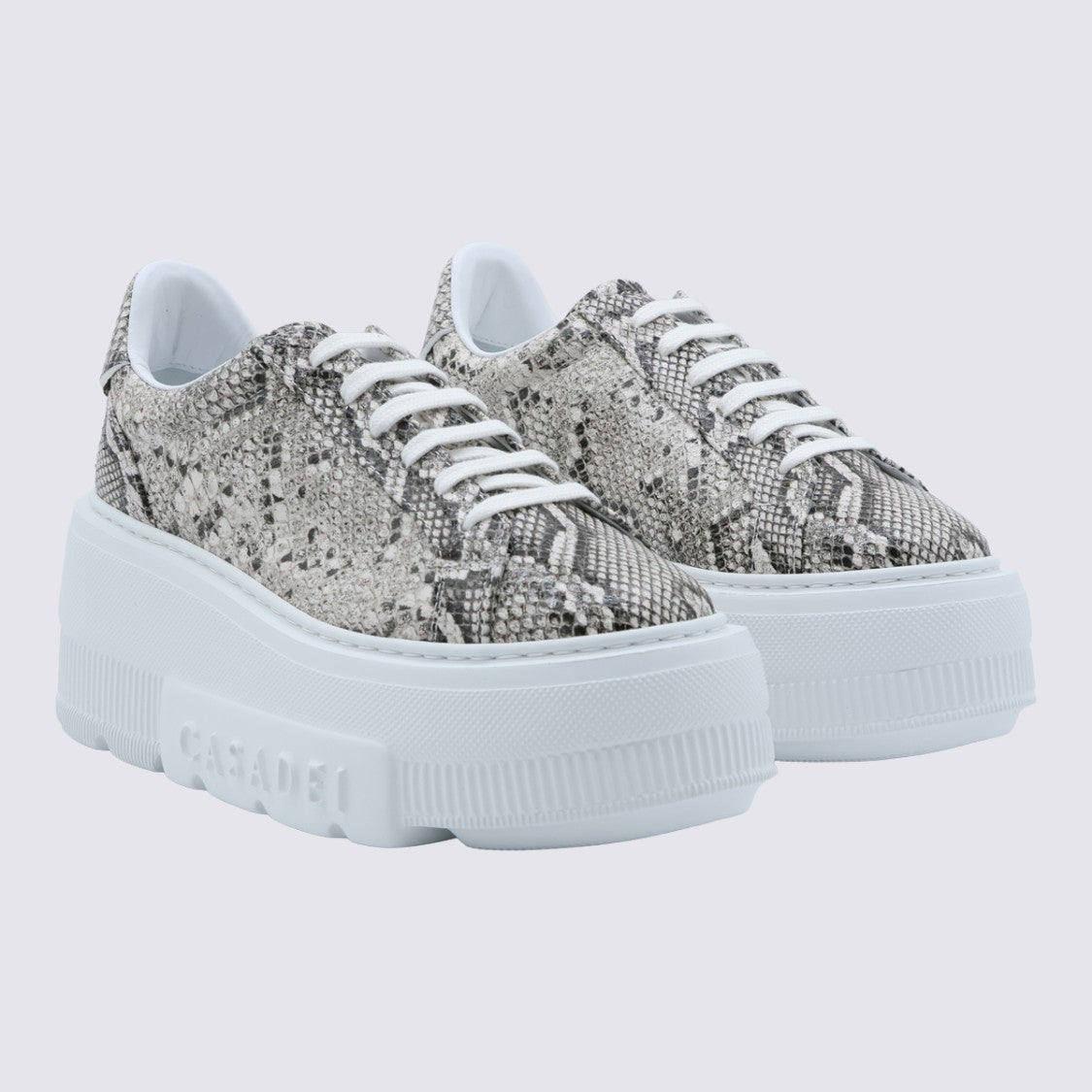 Casadei Platform Sneakers With Textured White Sole