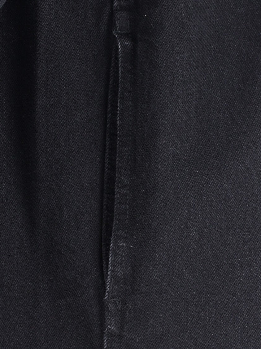 Entire Studios Black Long-Sleeve Concealed Button Shirt