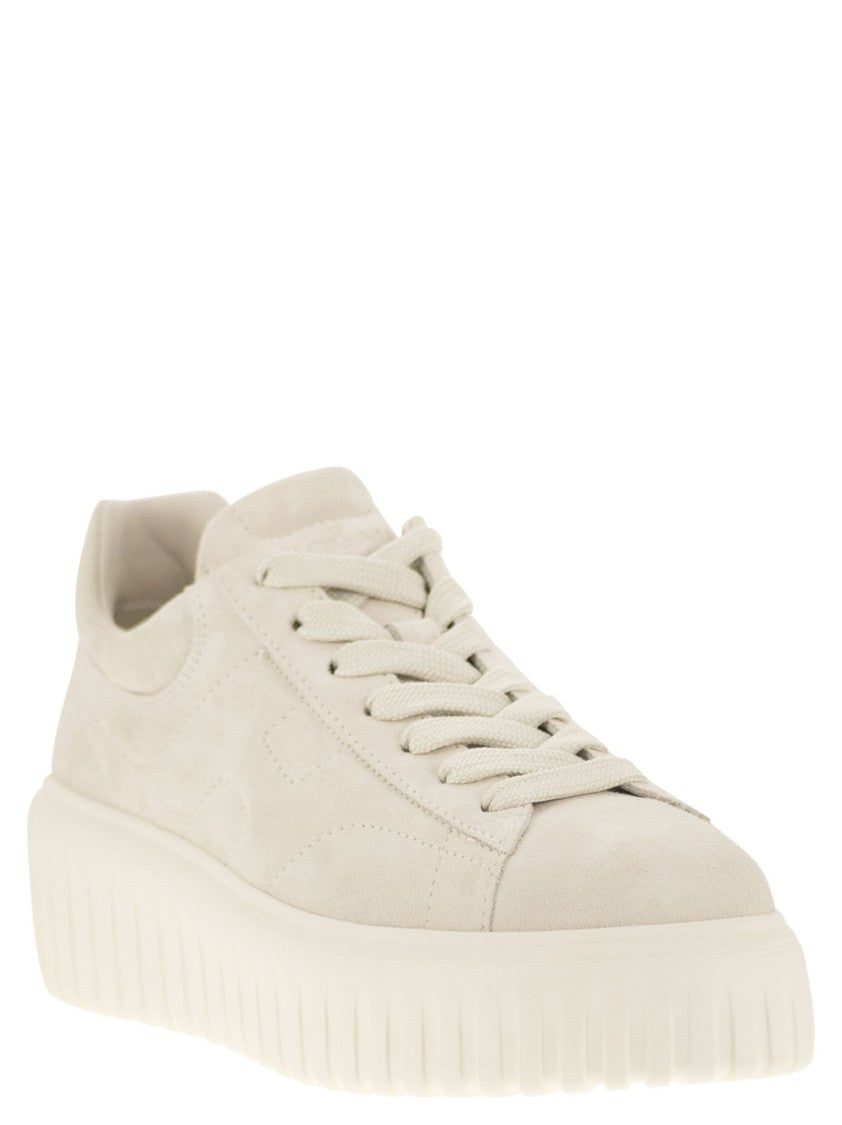 Hogan Suede H-Stripes Sneakers With Extra-Light Sole