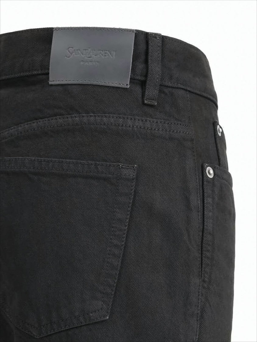 Saint Laurent Straight-Leg Denim Pants With Classic Five-Pocket Design