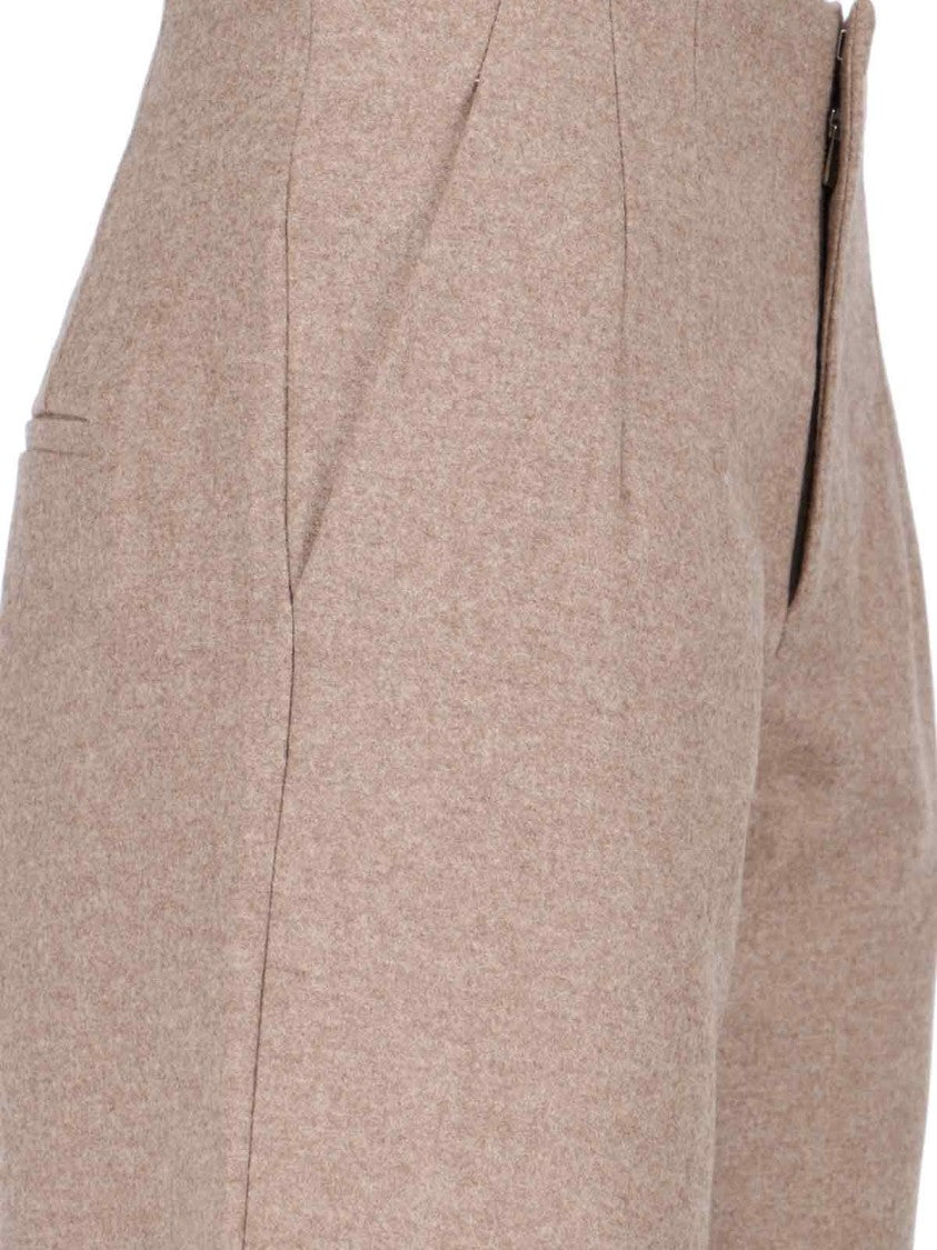 Niccolò Pasqualetti "Tegola" Palazzo Trousers In Beige