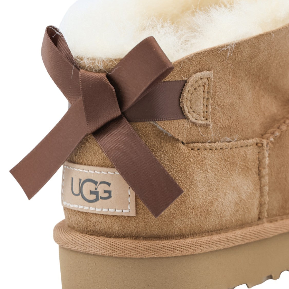 Ugg Suede Plush Decorative Bow Boots