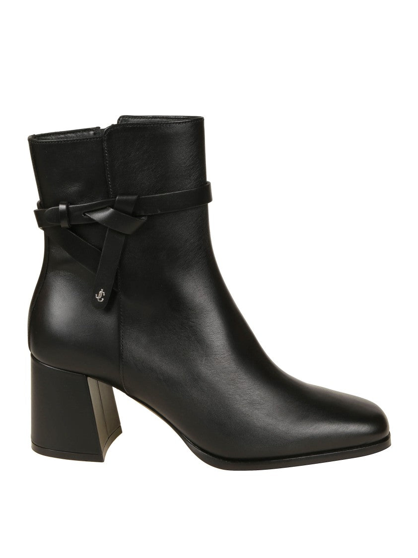 Jimmy Choo Pointed Toe Ankle Boots With High Heel Design
