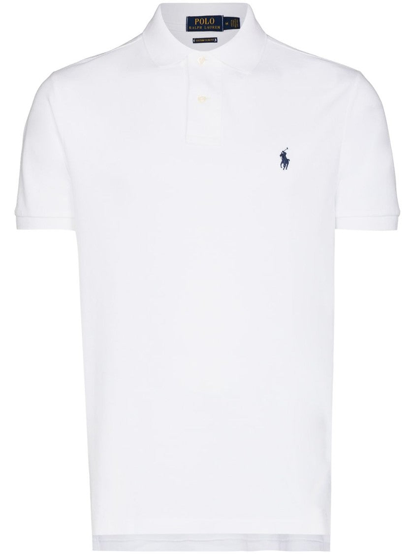 Polo Ralph Lauren White Custom Slim Fit Polo Shirt