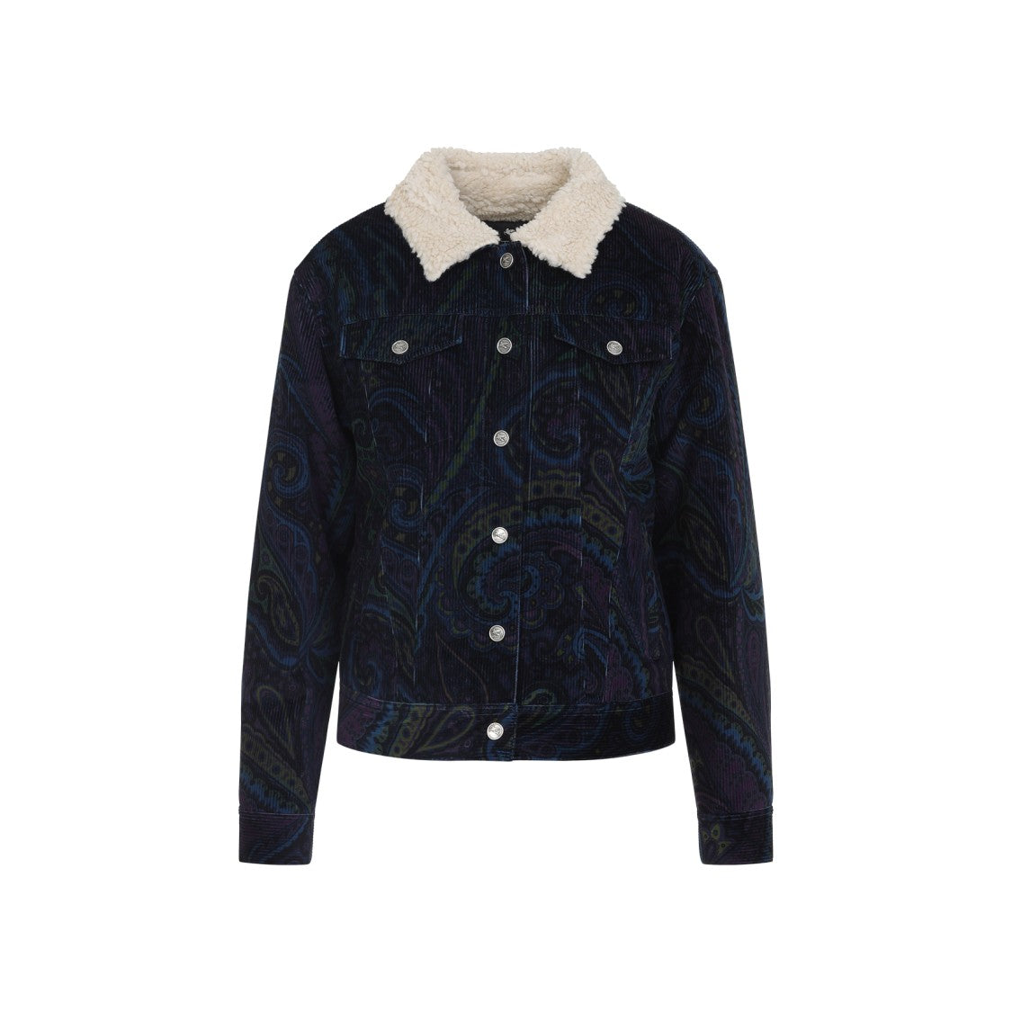 Etro Dark Blue Corduroy Jacket