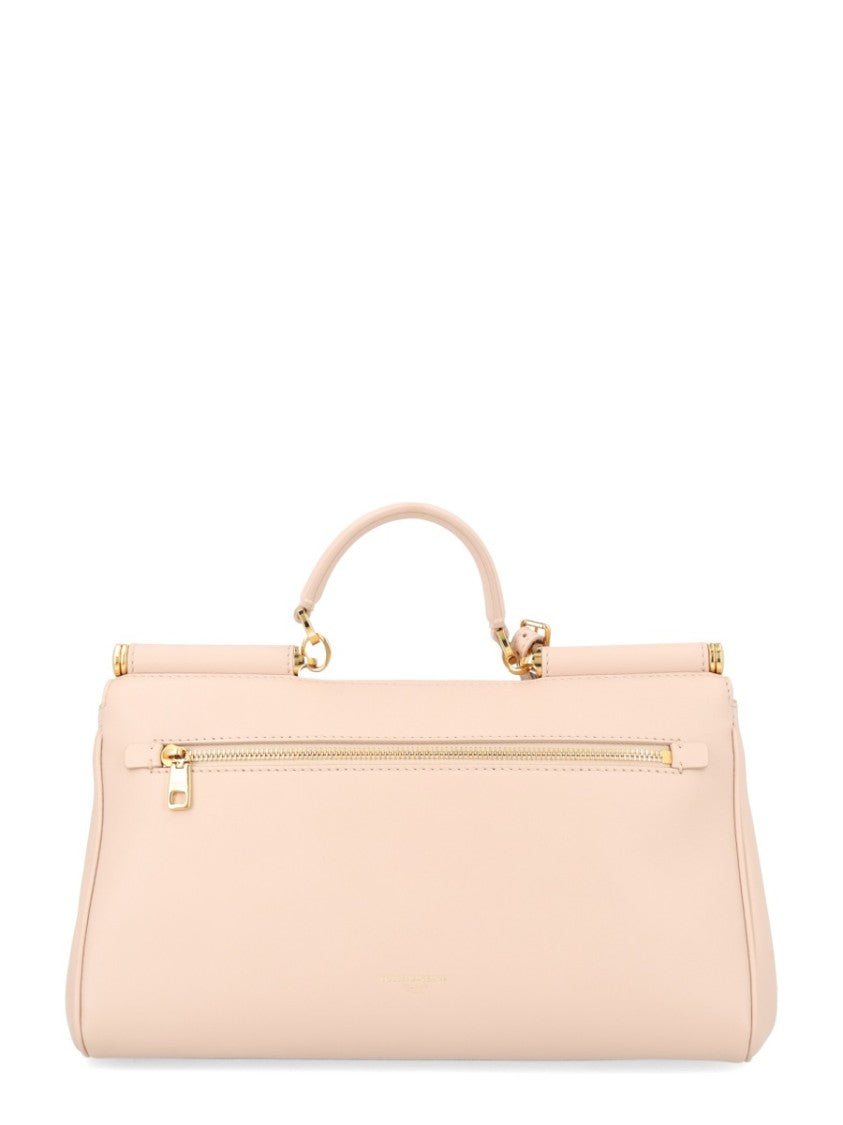 Dolce & Gabbana Neutrals My Sicily Structured Leather Handbag