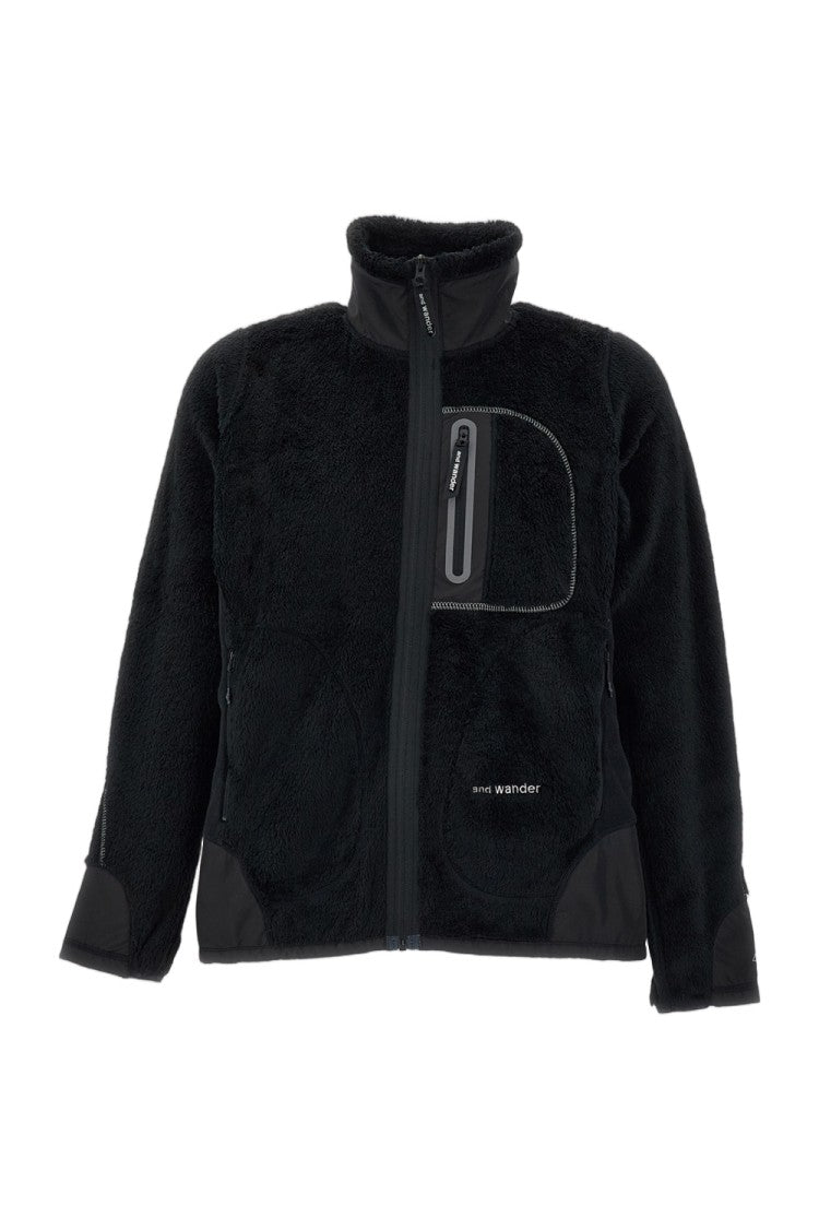 And Wander Black Polartec High Loft Fleece Jacket