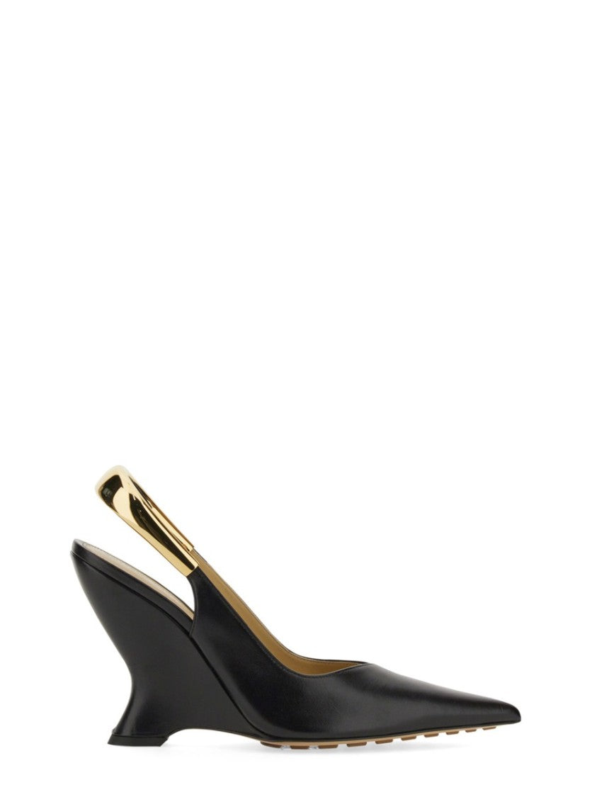 Bottega Veneta Pointed Toe Slingback Pumps With 10 Cm Heel