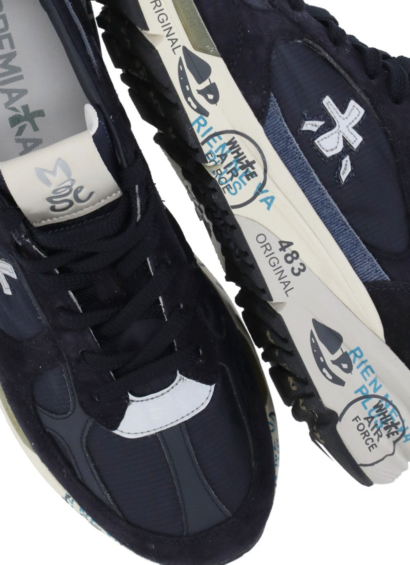 Premiata Blue Mase25 Suede Inserts Sneakers