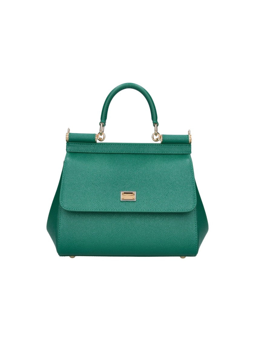 Dolce & Gabbana Green Sicily Leather Tote Bag