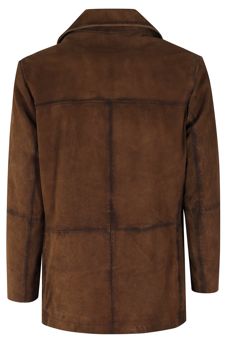 Roy Rogers Tobacco Vintage Suede Peacoat