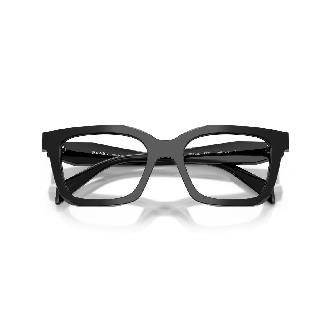 Prada 0Pr C08v Rectangular Black Acetate Eyeglasses