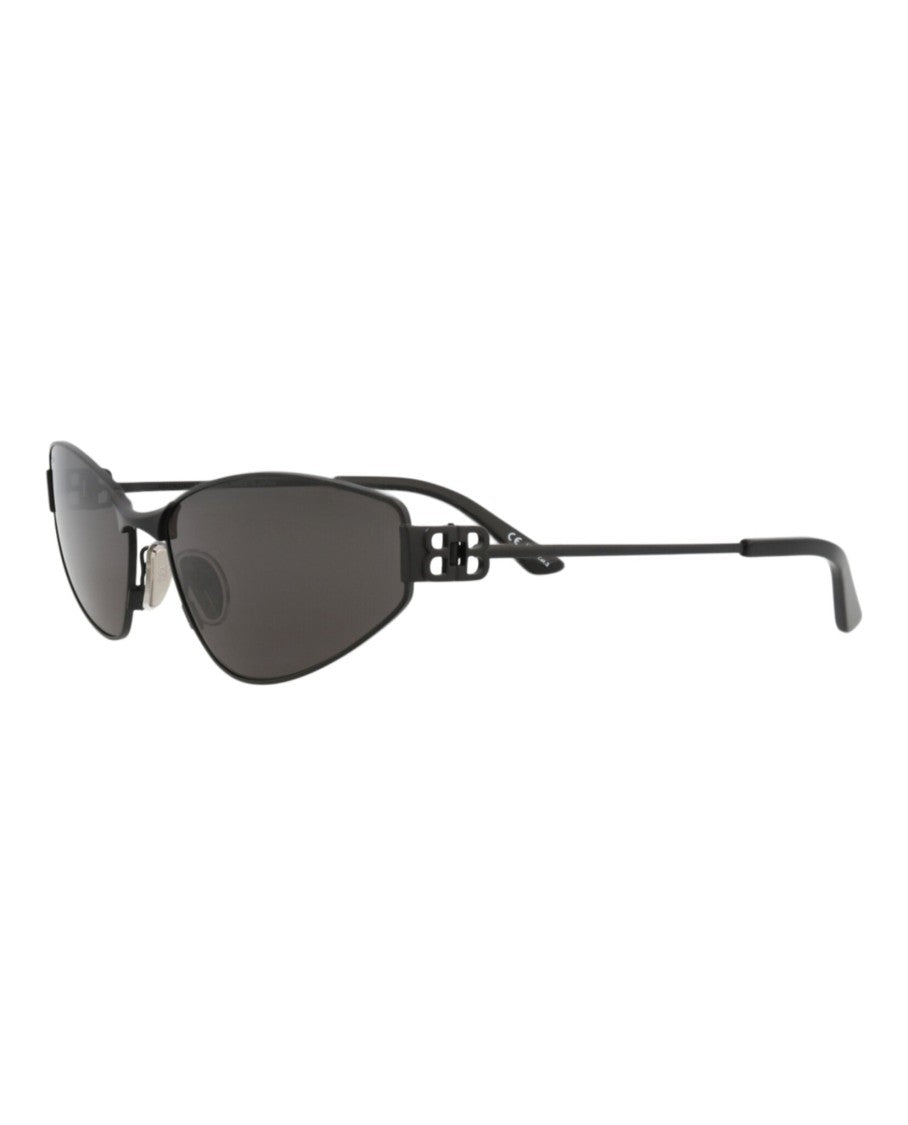 Balenciaga Cat Eye-Frame Metal Sunglasses With Cutout Accent