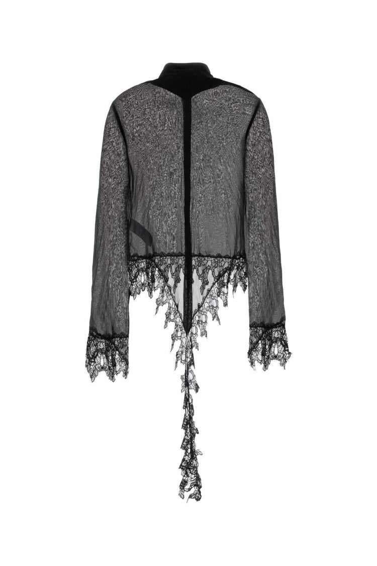 Blumarine Black Chiffon Shirt