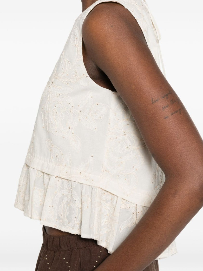 Liu Jo Sleeveless Eyelet Embroidered Day Dress