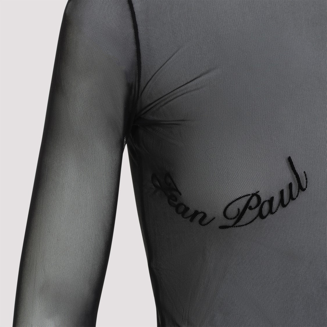 Jean Paul Gaultier Black Top With Velvet Flock Jean Paul Gaultier