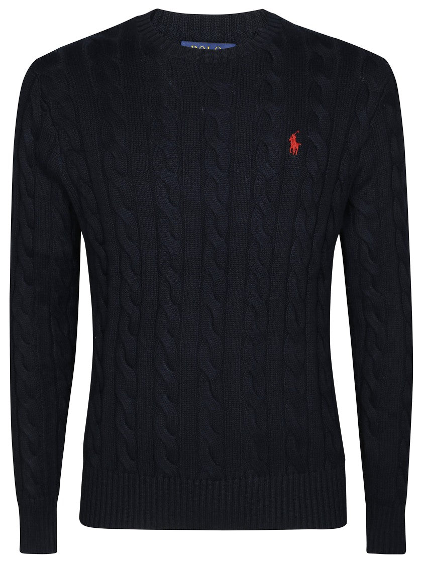 Polo Ralph Lauren Cable-Knit Cotton Sweater With Round Neckline