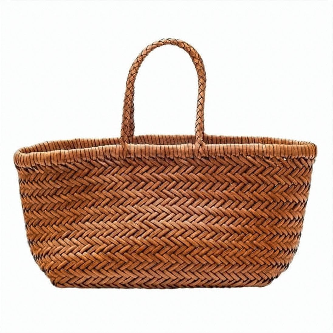 Dragon Diffusion Woven Calf Leather Tote Bag With Braided Handles