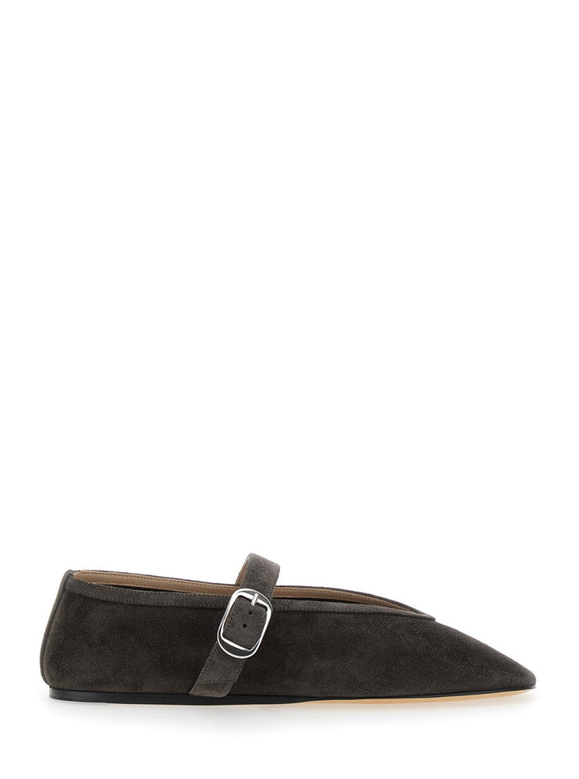 Le Monde Béryl Pointed Toe Black Suede Slipper